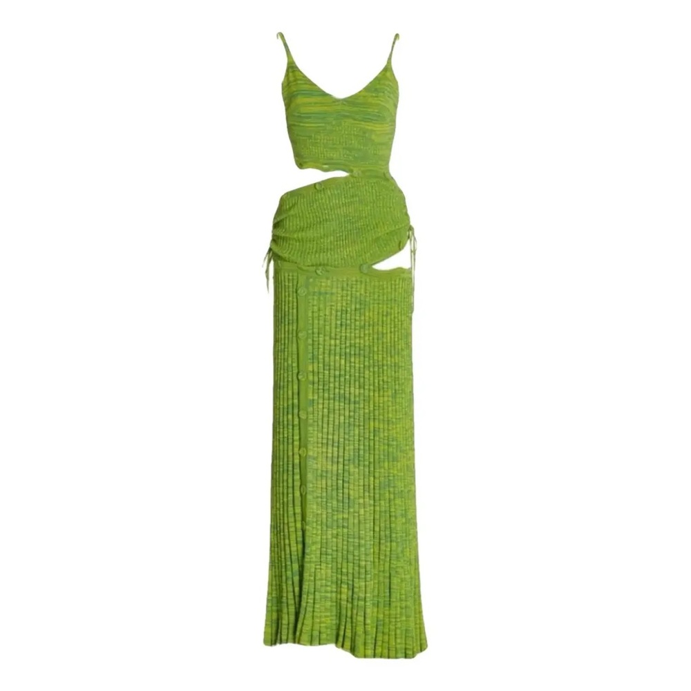 NWOT Christopher Esber green deconstructed maxi dress size small
